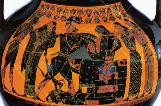 Amphore à panse, Lydos, Berlin, Antikensammlung, F1685, provenance de Vulci, vers -550 à -540