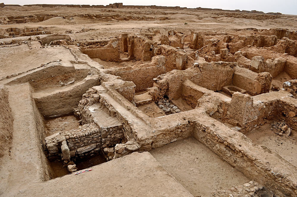 Façade sud de la résidence de Lysias, en fouille ©MFSED