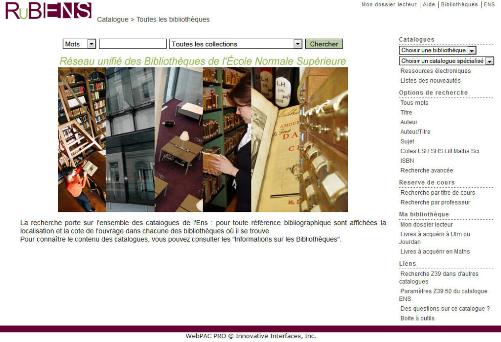 Capture de l'accueil du site halley.ens.fr