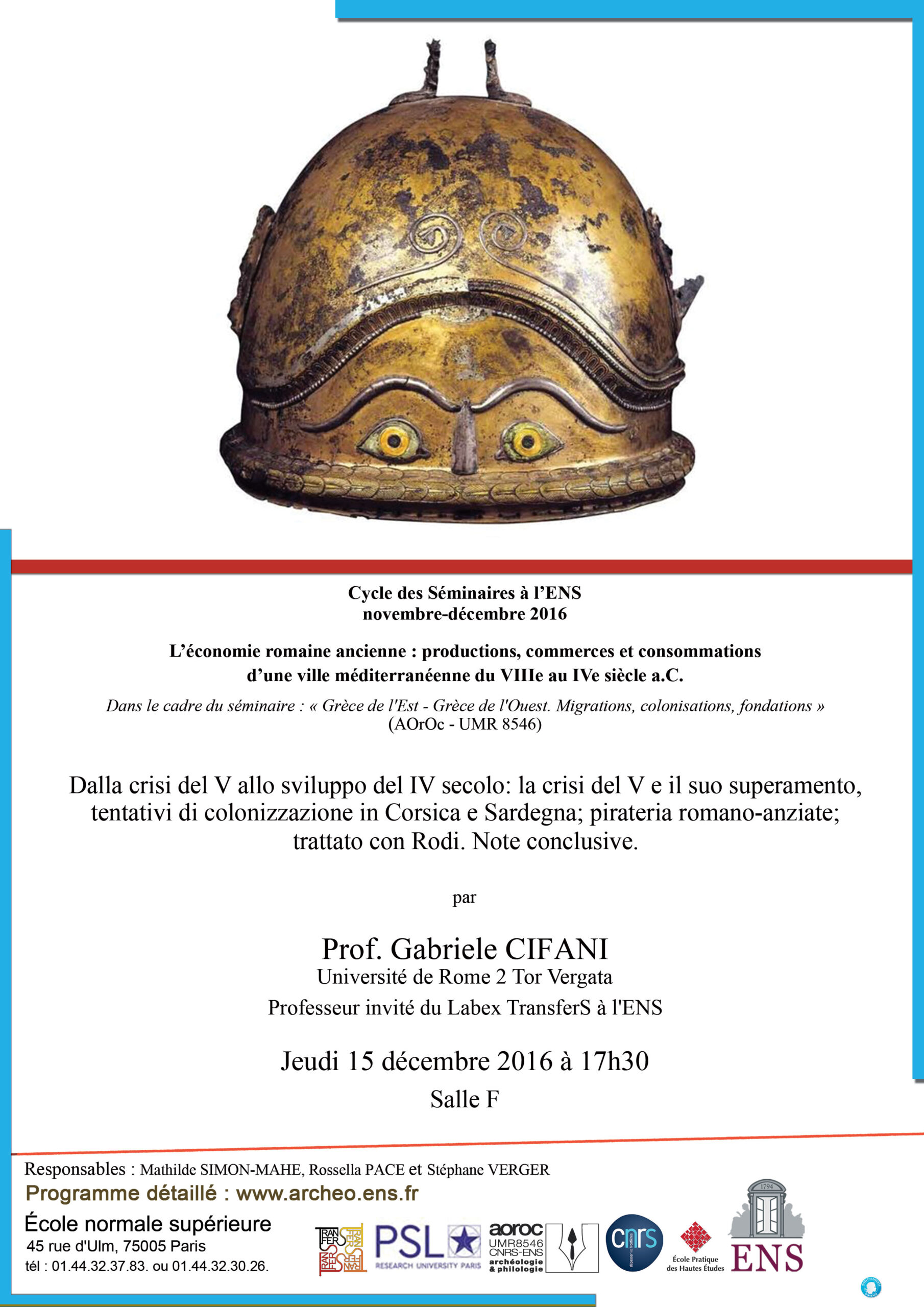 Séminaire G. Cifani 15 décembre 2016