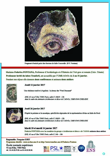 Affiche conférences et ateliers Federica Fontana