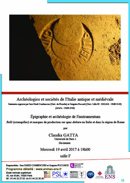 Séminaire Claudia Gatta mercredi 19 avril 2017