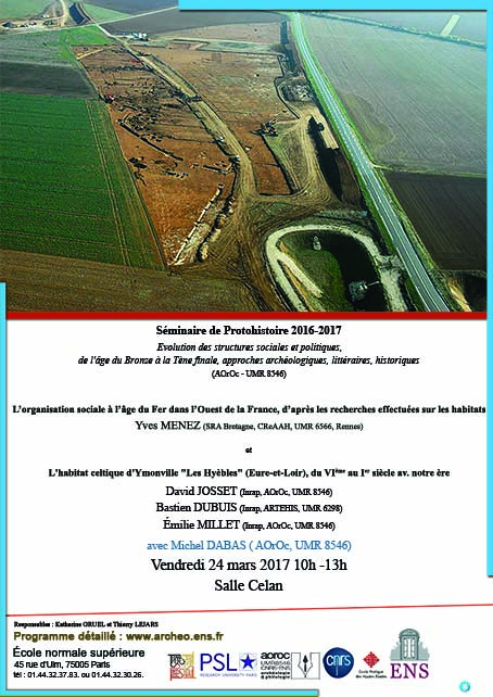 Séminaire de protohistoire vendredi 24 mars 2017