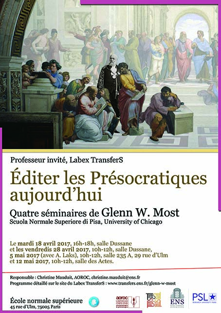 Quatre séminaires de Glenn W. Most