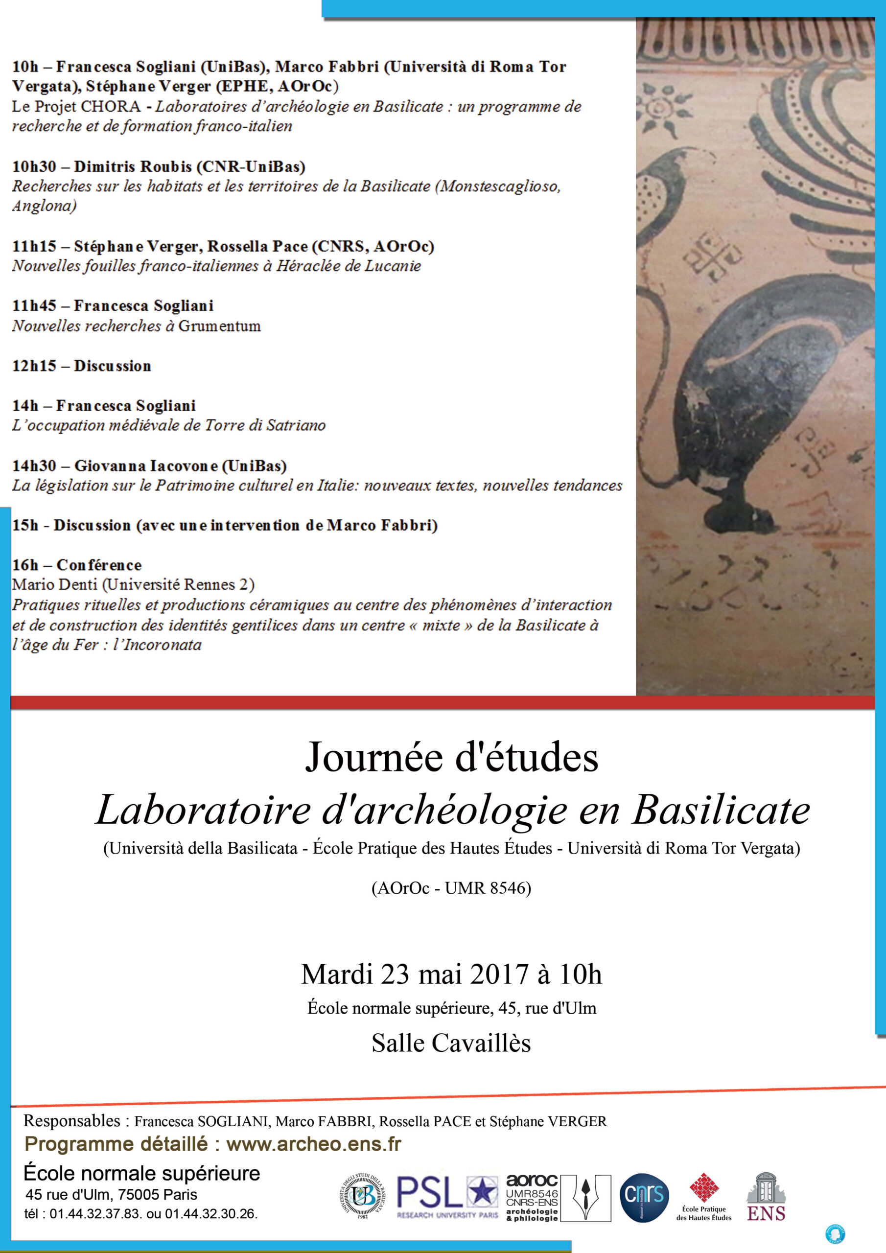 Journée d'études 23 mai 2017