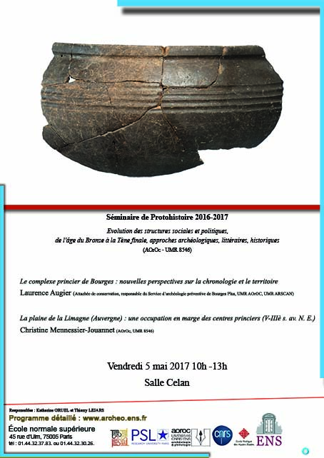 Séminaire de Protohistoire vendredi 5 mai 2017