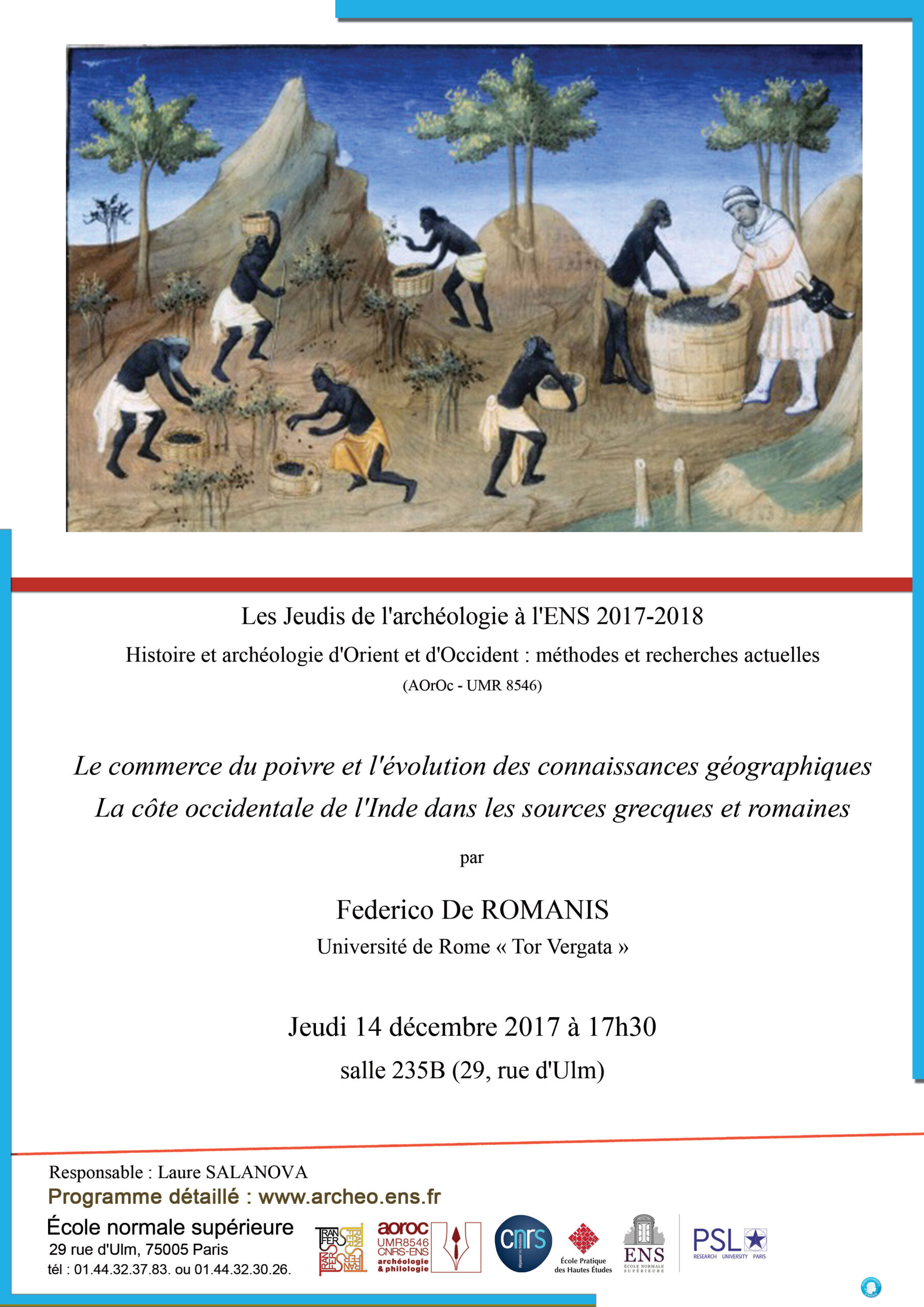 Conférence F. de Romanis jeudi 14 décembre 2017