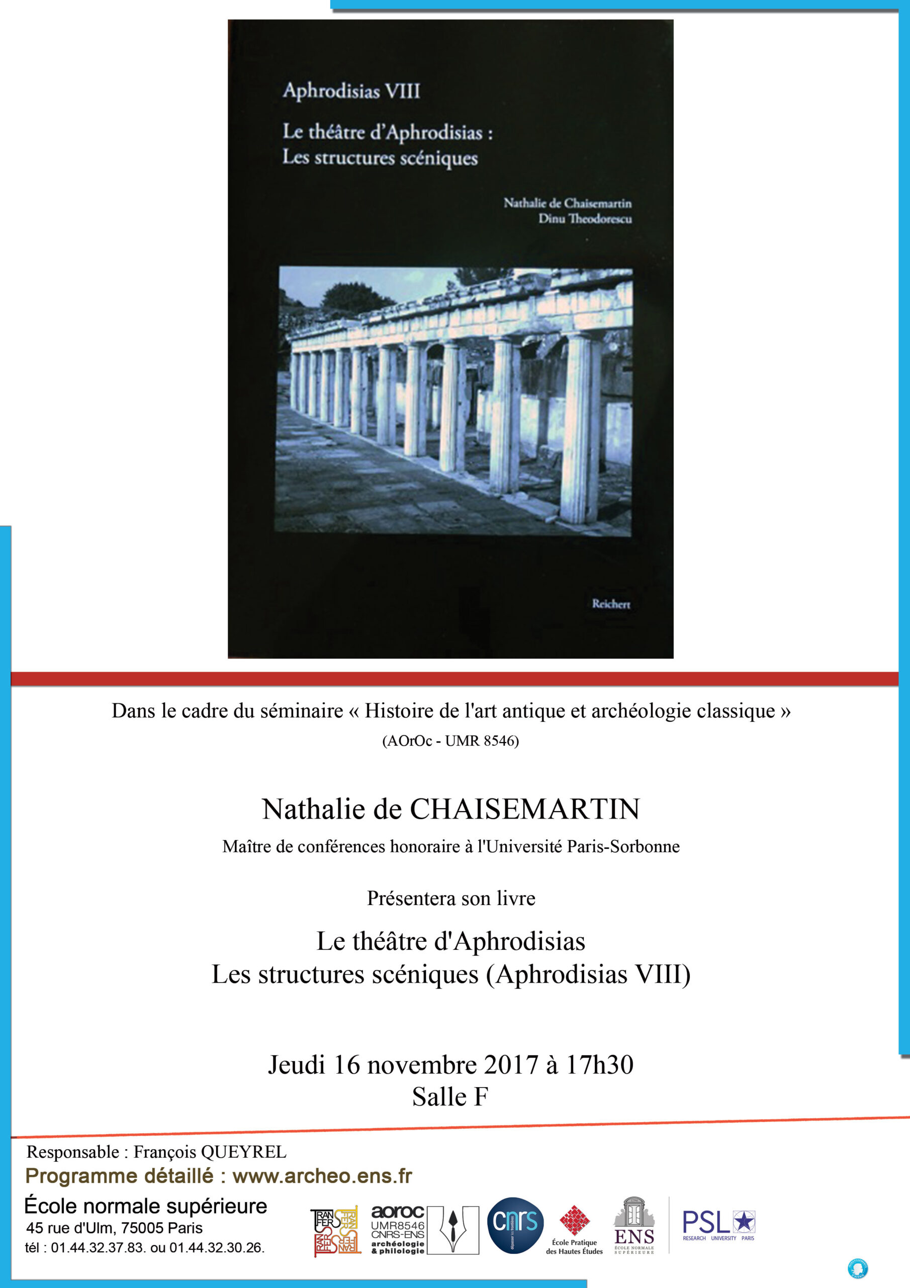 Séminaire Histoire de l'art antique jeudi 16 novembre 2017