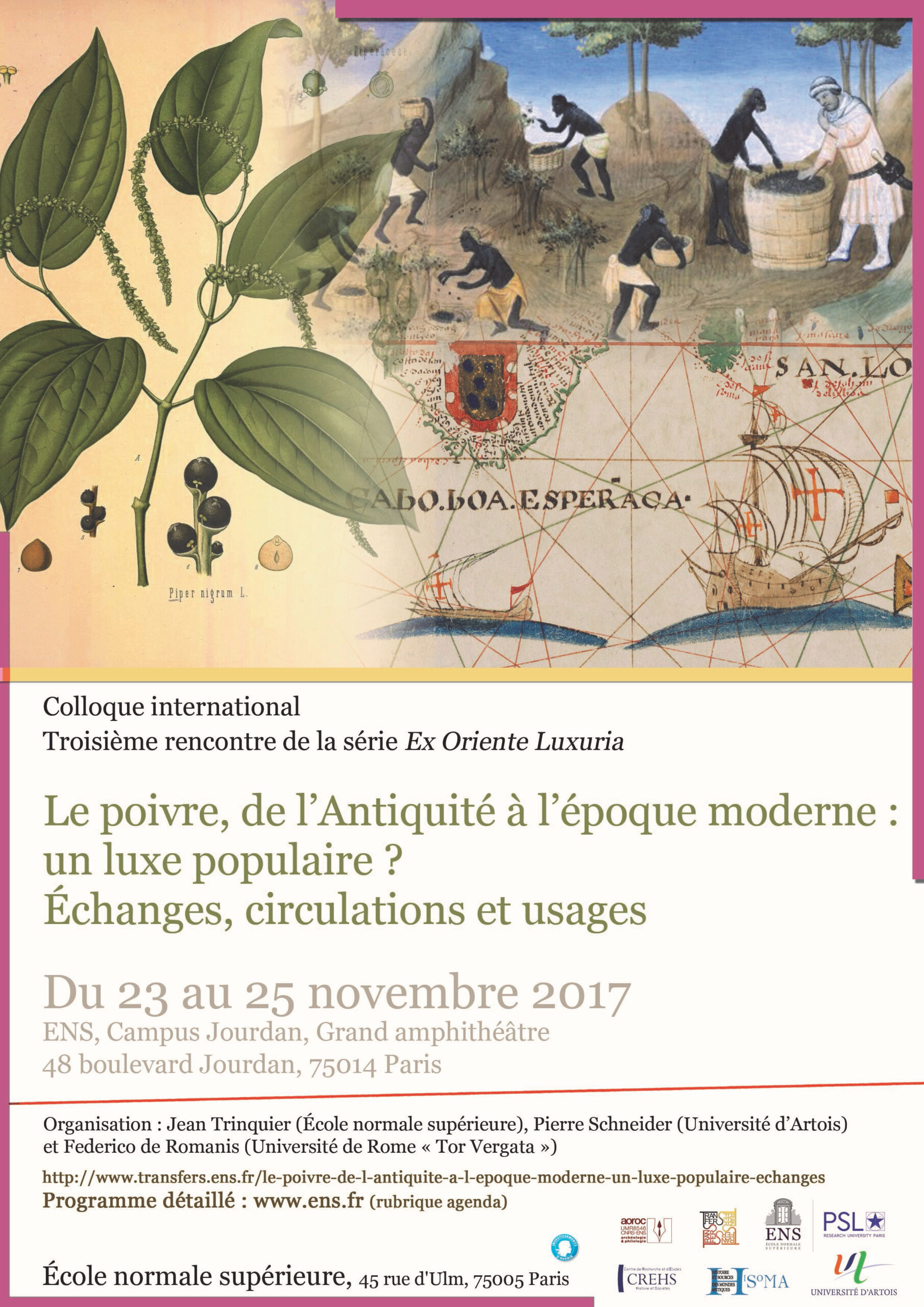 Colloque Le poivre 23-25 novembre 2017
