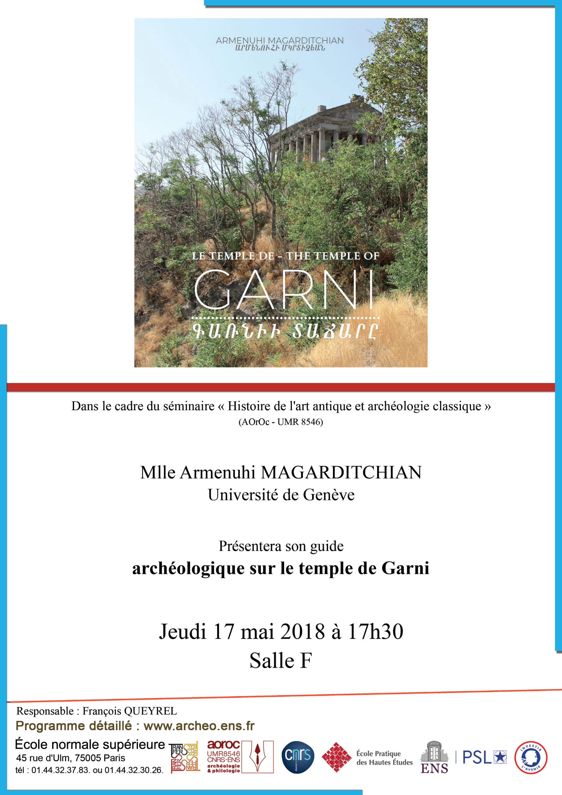 Séminaire Histoire de l'art antique jeudi 17 mai 2018