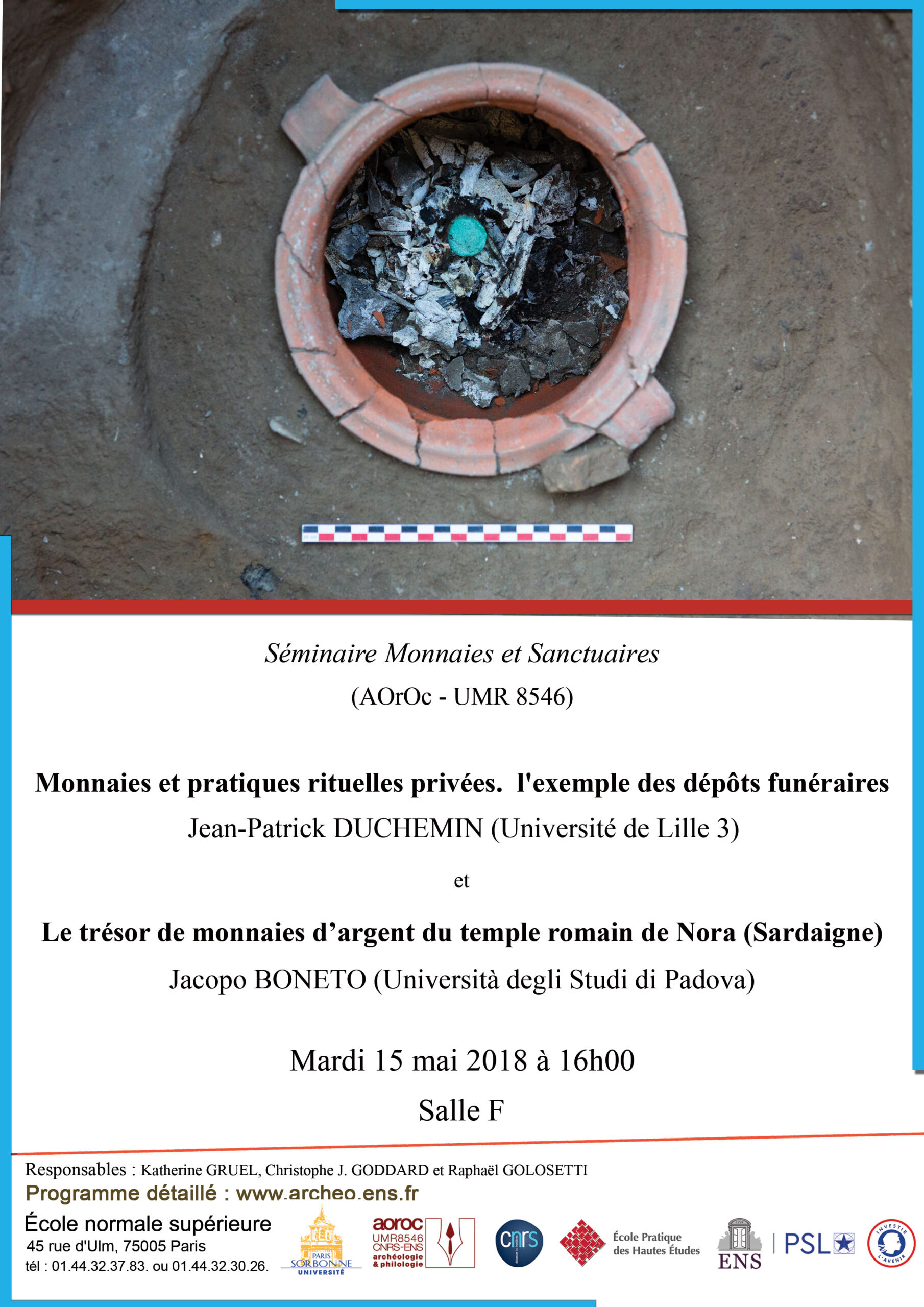 Séminaire Monnaies et sanctuaires 15 mai 2018