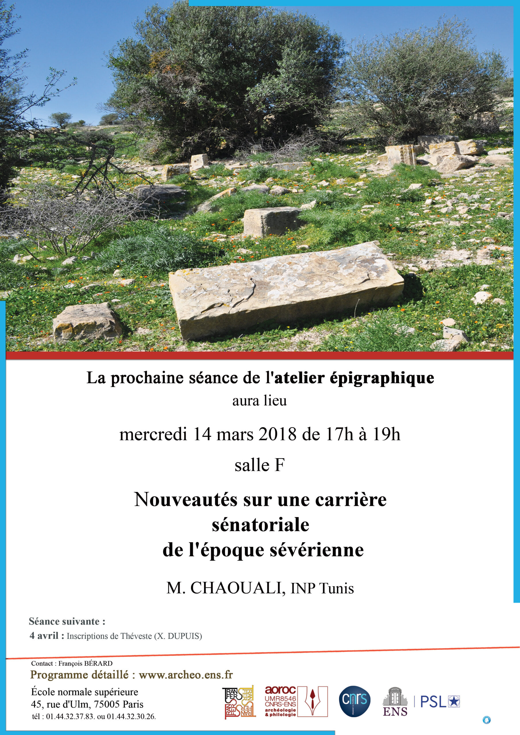 Atelier épigraphique 14 mars 2018