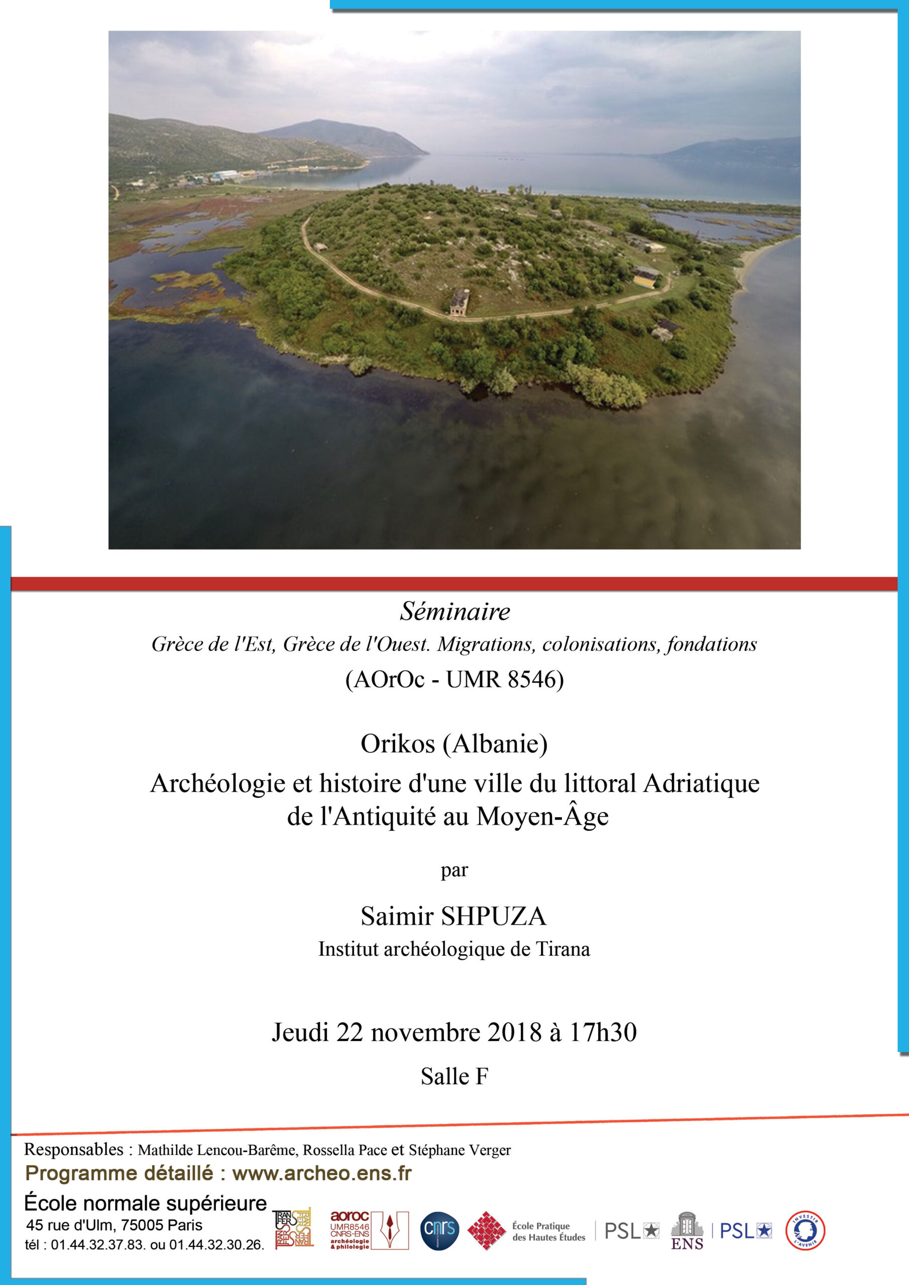 Séminaire Grèce de l'Est-Grèce de l'Ouest 22 novembre 2018