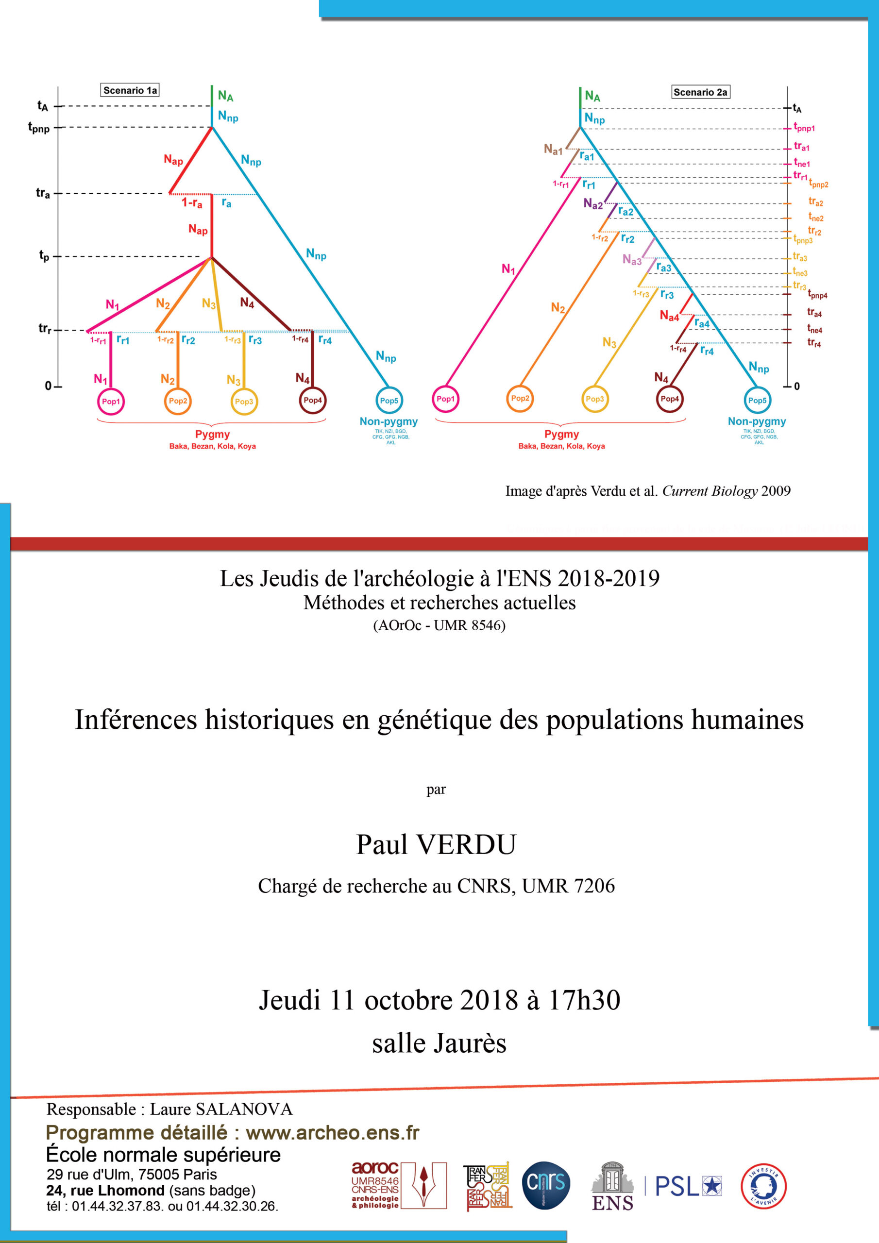 affiche des jeudis de l'archéologie - 11 octobre 2018