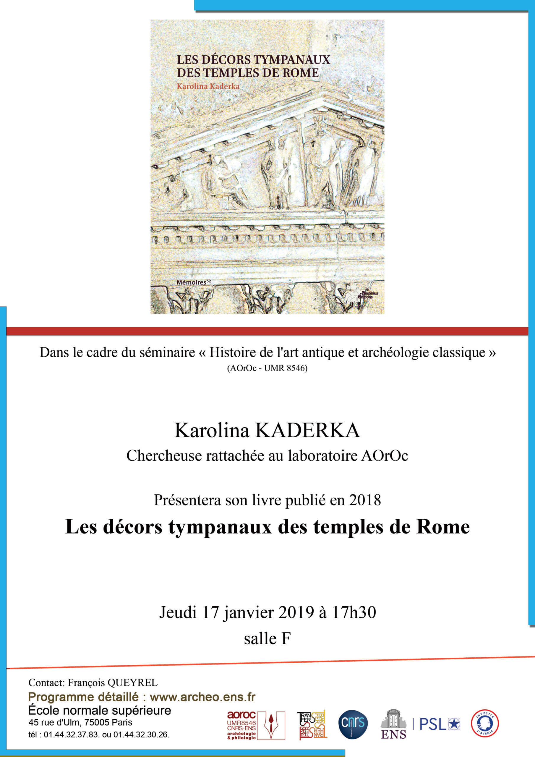 Séminaire histoire de l'art jeudi 17 janvier 2019