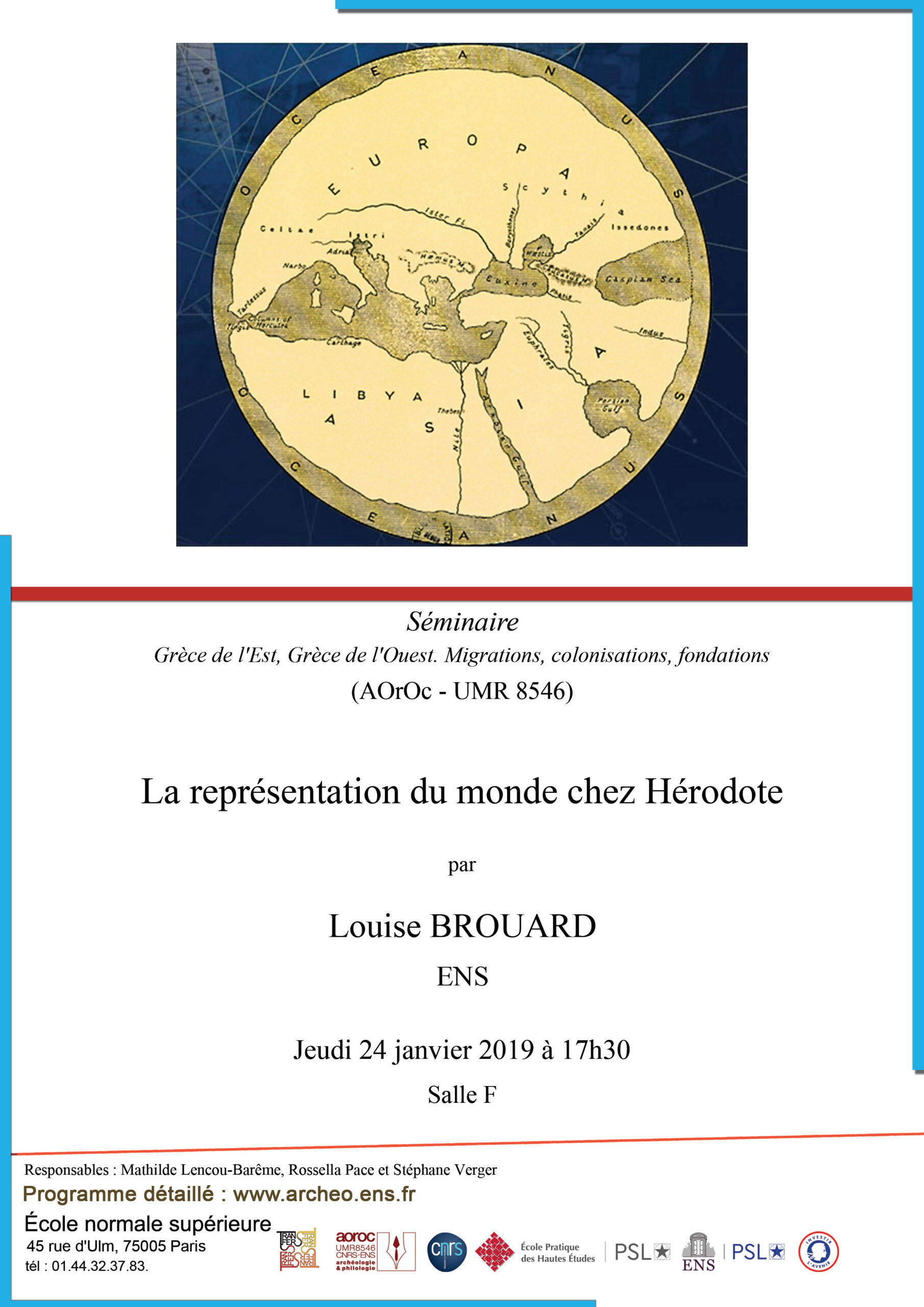 Séminaire Grèce de l'Est-Grèce de l'Ouest jeudi 24 janvier 2019
