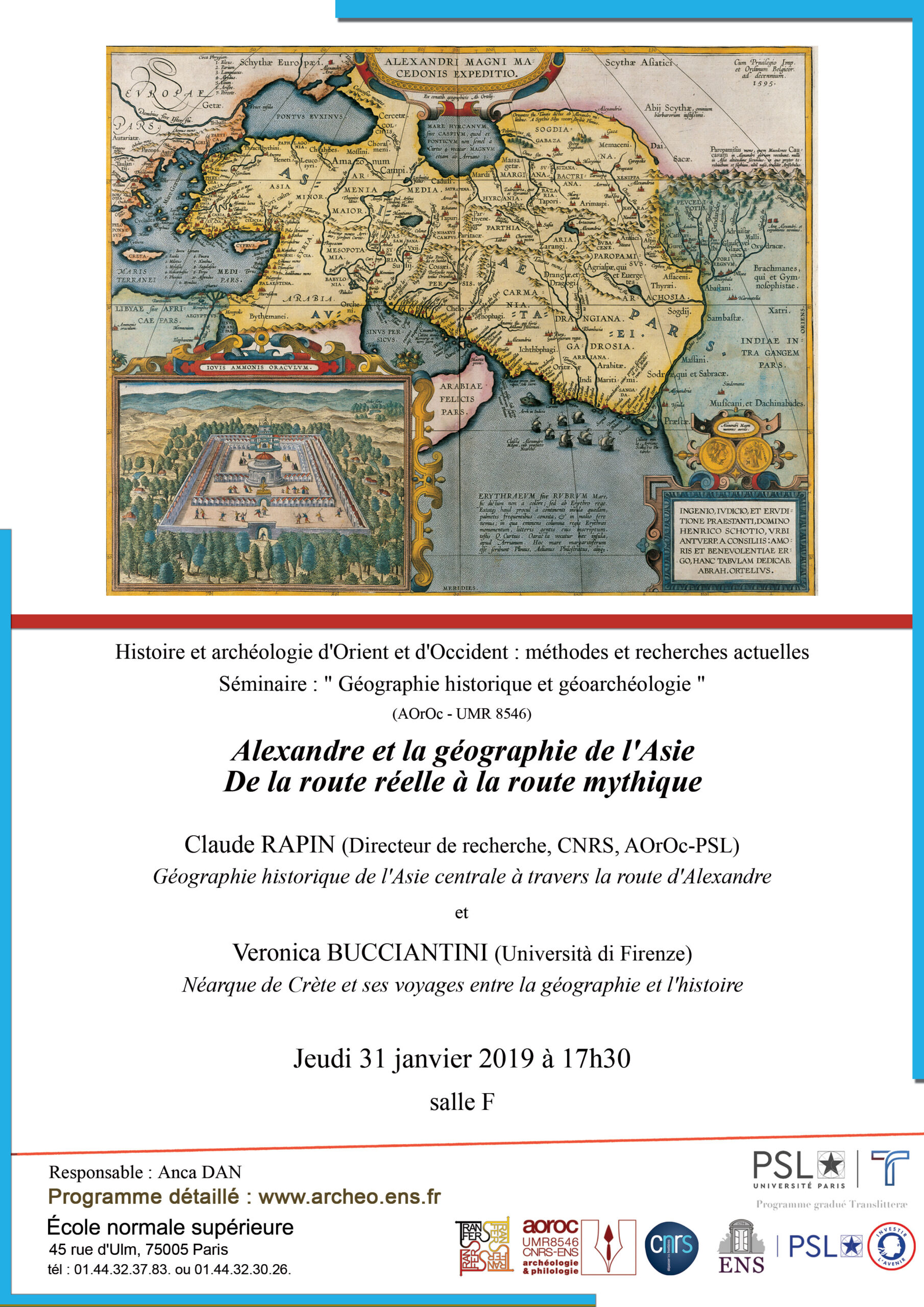 Séminaire géographie historique et géoarchéologie jeudi 31 janvier 2019