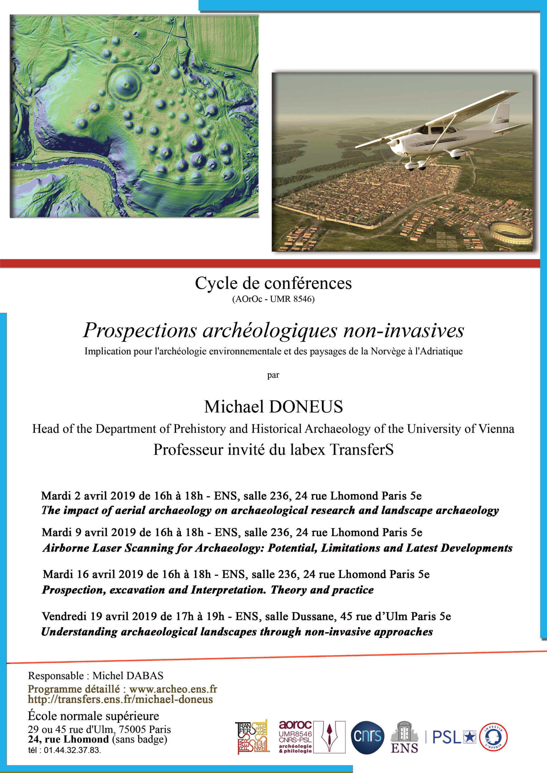 Cycle de conférences M. Doneus avril 2019