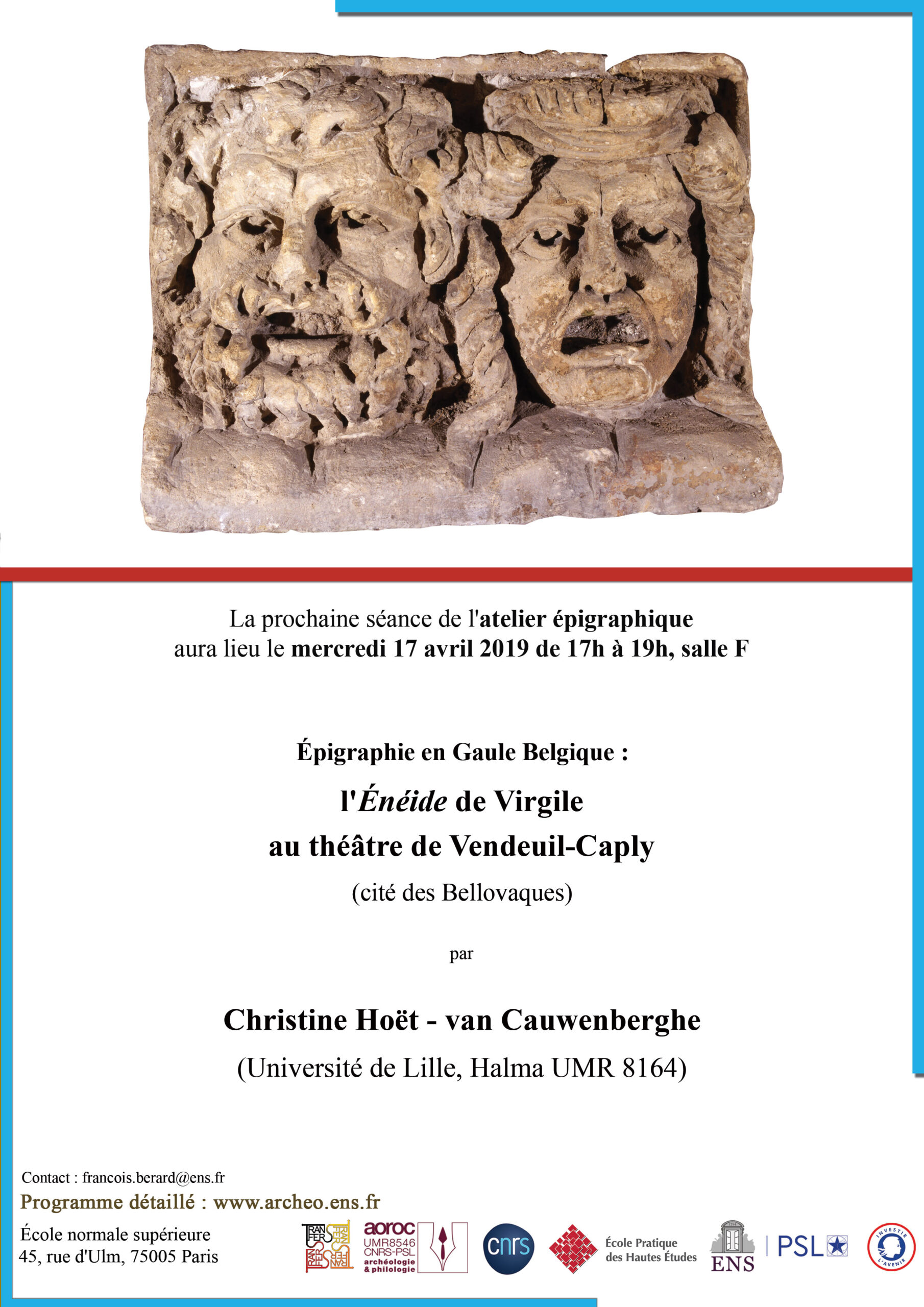 Atelier épigraphique mercredi 17 avril 2019