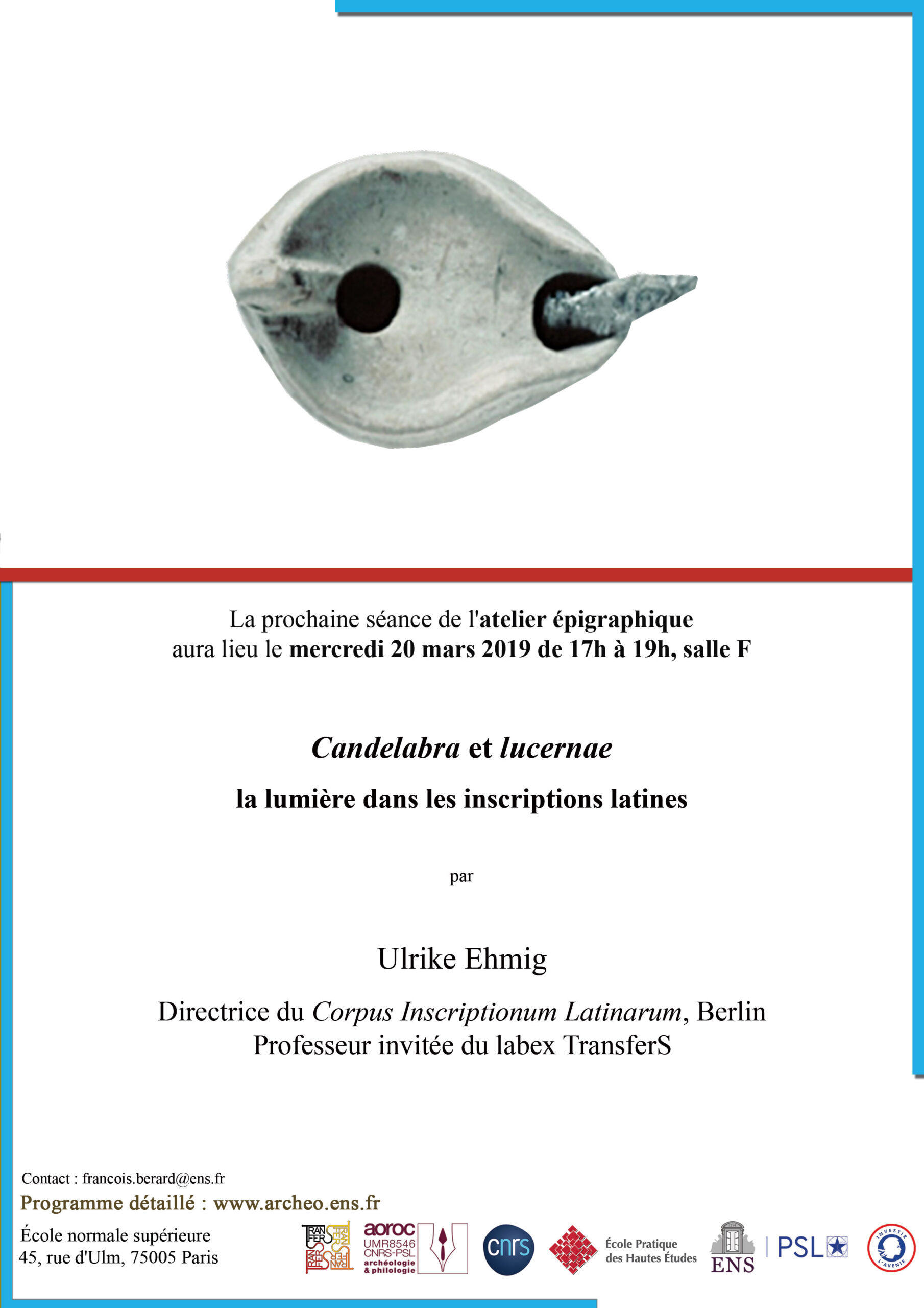 Atelier épigraphique mercredi 20 mars 2019