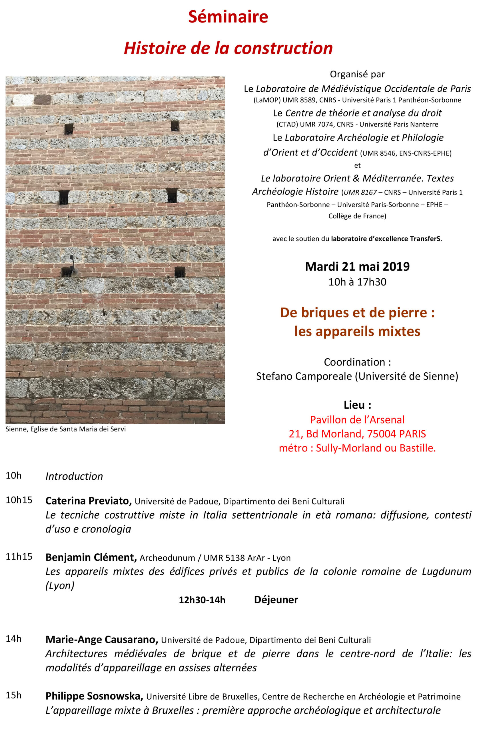 Séminaire Histoire de la construction 21 mai 2019