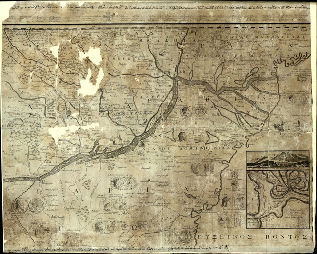Cartes des bouches du Danube par Rhigas Vélestinlis, XVIIIe siècle