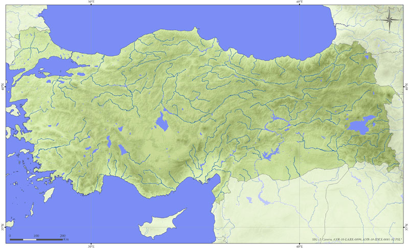 Le réseau hydrographique de la Turquie (Asie Mineure lato sensu)
